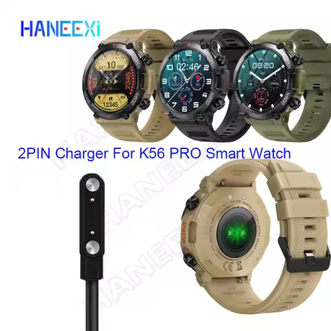 Original 2 pins Magnetic Chargers charger Cable wire For K56 PRO Smart Watch wristwatch 2Pin Black P