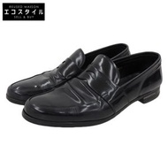 Prada Men's Patent Leather Penny Loafers, Black, Size 7, 2DE010