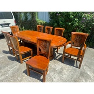 MEJA MAKAN KAYU JATI GANDUNG/DINNING TABLE KAYU JATI/ DINNING CHAIR JATI TEAK WOOD JATI / DINNING TA