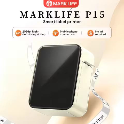 Marklife P15 Thermal Portable Printer Similar as D11 D110 D101 Wireless Bluetooth Adhesive Sticker L