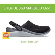 Crocs LiteRide 360° Marbled Clog (มีJibitz Lite & Ride พร้อม)+Free ตัวติด 2 ชิ้น รองเท้าหัวโต รองเท้