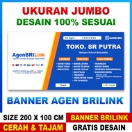 BANNER SPANDUK AGEN BRILINK JUMBO ASLI ATM BERSAMA UKURAN 200 X 100 CM TERMURAH