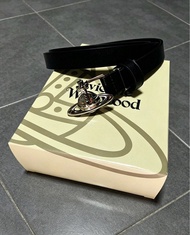 黑色 Vivienne Westwood black belt 西太后 真皮 皮帶 腰帶 vw