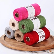 Hollow Cotton Thread 2mm Round Strand Cotton Linen Yarn diy Hand-woven Round Rope Crochet Bag Materi
