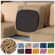 STM🔥QM Thick Velvet Sofa Cover Solid Color Sofa Cushion Cover for Living Room Removable Elastic L Shape Corner Armchair
