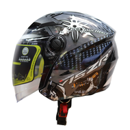 Mũ Bảo Hiểm 3/4 2 kính nón bảo hiểm 3/4 Royal m268 2 kính dán tem Y15ZR ( tặng kèm khăn trùm + túi đ