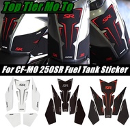 For CF-MOTO 250SR 250SR-S 2021-2025 Protector Anti Slip Tank Pad Sticker Fishbone patch Gas Knee Gri