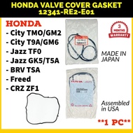 【100% ORIGINAL】HONDA GASKET PENUTUP INJAP (12341-RE2-E01) - CITY TMO/ T9A/ JAZZ / BRV/ FREED/ CRZ VA
