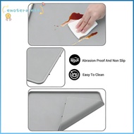 EMOTEMY Silicone Coffee Mat, Raised Edges Waterproof Coffee Bar Mat, Practical Light Gray 15.75x19.6