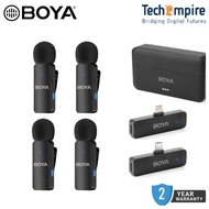 BOYA BY-V4 Wireless Microphone Four-Channel Lavalier Microphone Mini mic for iPhone Type-C 3.5mm