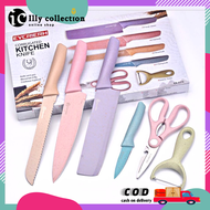 Pisau Set Warna Warni 6in1 Kitchen Knife EVCRIERH