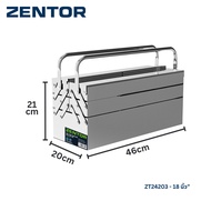 Zentor กล่องเครื่องมือช่าง กล่องเครื่องมือสแตนเลส ถือถนัดมือ ขนาด 14 17 20นิ้ว Stainless Tool Box