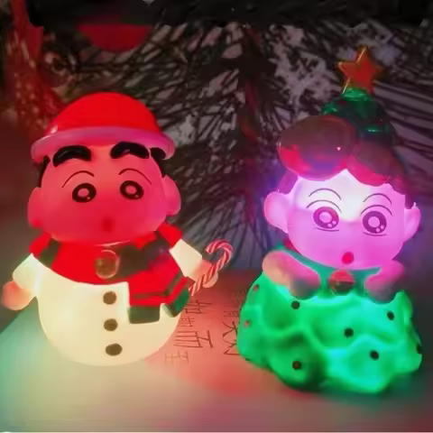 Crayon Shin-chan Ornament Lamp Himawari‌ Creativity Exquisite Snowman Design Christmas Gift Living R