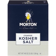 Morton Salt Kosher Salt, Coarse, Food Service, 48 Ounce, 1.36 kg/Morton Iodized Salt, 26oz, 737g