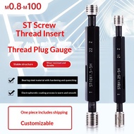 ST tooth socket thread plug gauge, steel wire thread socket plug gauge, through stop gauge, American