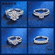 KADER JEWELRY Moissanite Diamond Fashion Ring Cincin Perempuan Original Women 925 Adjustable Silver M120