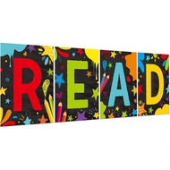 Reading Classroom Decorations Reading Poster for Classroom 13.7 x 10.6 Inches Bulletin Board Colorfu