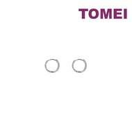 TOMEI Loop Earrings White Gold 750