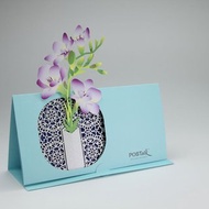 【新年賀卡】 小蒼蘭立體賀卡 (三入裝) (FGC-12)