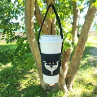 手工羊毛氈-黑柴飲料袋