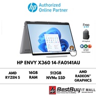 HP Envy X360 14-Fa0141AU 2-In-1 Laptop Meteor Silver ( Ryzen 5 8640HS, 16GB, 512GB SSD, AMD Radeon™ 