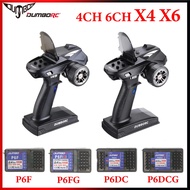 DUMBORC 4CH 6CH X4 X6 2.4G Transmitter Remote Control With P6F P6FG P6DC P6DCG 6CH Gyro Receiver For