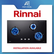 RINNAI RB-93UG (RB93UG) 3 BURNER HYPER FLAME GLASS HOB WITH SAFETY DEVICE