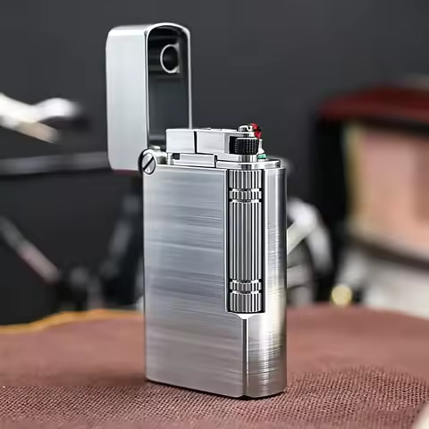 CNC Premium Precision Gasolines Lighter Stainless Steel Luxury Kerosenes wick Flint Lighter Rare Smo