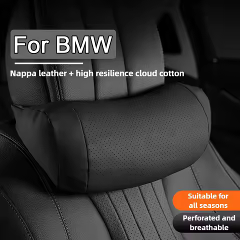 NAPPA Leather Car Headrest Seat Support Travel Buffer Car Neck Pillow For BMW F12 F20 F30 F34 F31 F1
