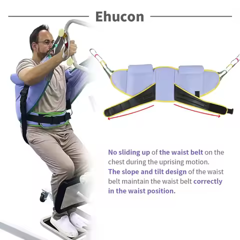 Ehucon Sit to Stand Padded Patient Lift Sling,500lbs Safety Loading Weight, Stand Assist Patient Hoi