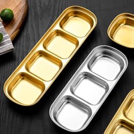 304 Stainless Steel Saucer Korean Saucer Sauce Dish Hot Pot Restaurant Dipping Saucer Gazpacho Dish 