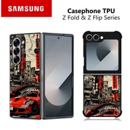 TPU Case for Samsung Z Fold and Z Flip 7 6 5 4 3 URBAN SPORT CAR RK553 Hybrid Cover Rubber Glossy