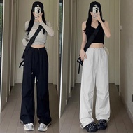 Women's Wide Leg Pants in Beautiful Khaki Fabric in 2 Styles with Hem for a Beautiful Korean Form m6