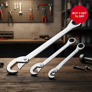 72-Tooth Universal Ratchet Wrench Double End Labor Saving Adjustable Large Open End Wrench Steel Hig