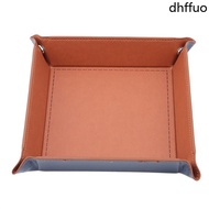 Practicial PU Leather Folding Tray Velvet Accessory desktop Dice Holder Dice Rolling Tray