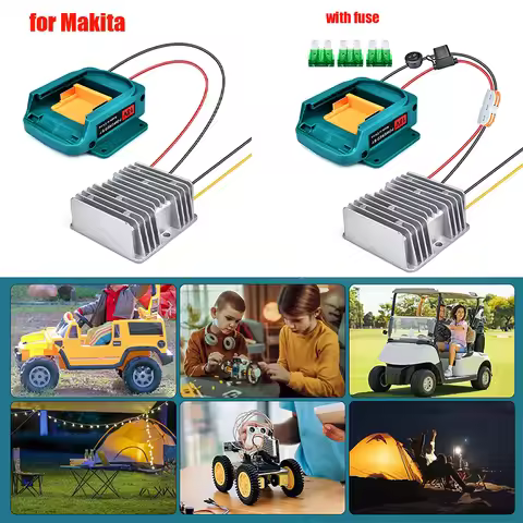 Suitable for Makita 18V to 12V15A 180W DC step-down regulator BL1860 adapter with fuse, can be used 
