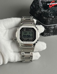卡西歐G-SHOCK GMW-B5000D-1PRN小銀塊 200米防水  不銹鋼表帶