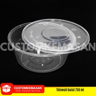 Thinwall Round 750 ML, Thinwall 750, Plastic Bowl, Plastic Packaging, Plastic Food Container