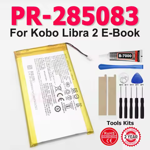 3.7V Lithium Polymer Battery for Kobo Libra 2 Libra2 E-Book 3.7V 1420mAh 1500mAh PR-285083 PR-284983