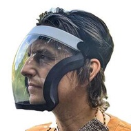 新型防護面罩全臉透明高清防塵廚房炒菜防油濺面具PC運動騎行面罩