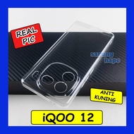 IQOO 12 - Transparent Mica Clear Hard Case Hardcase Casing Cover HardBENING