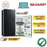 Sharp Pelican Refrigerator 2 Door Inverter 720L Fridge Peti Sejuk Peti Ais 2 Pintu Inverter Murah 冰箱 SJP801MFMK