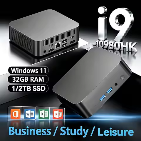 Windows 11 Pro Mini Pc Intel I9 10980HK I7 4510U Mini PC Computer 16GB 32GB RAM 1TB SSD Gaming PC Wi