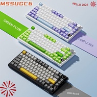 IMSSUG Gaming Keyboard, Silent 82-Key Mechanical Keyboard,  Mechanical Keys  Backlit AK820 Wired Key