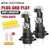 H7 Mini Projector 1:1 Wireless Car Headlight Bulb Led Projector Plug&Play Projector Lens for Motorcy