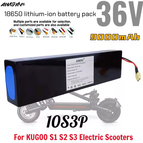 36V 9000mAH 10S3P For KUGOO S1, S2, S3 AOVO AOVOPRO Kamukai And SmartOne Electric Scooter battery pa