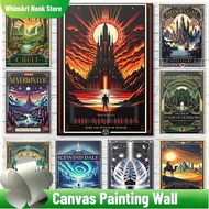 Dungeons and Dragons Game World Travel Poster Fantasy RPG Prints Canvas DnD Wall Art Pictures Home R