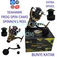 4077 SEAHAWK FROG SPIN CAMO FISHING REEL MESIN PANCING IKAN BUNYI KATAK
