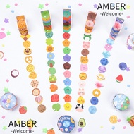 AMBER Washi Tape Stationery Tearable DIY Kawaii Scrapbooking Sticker