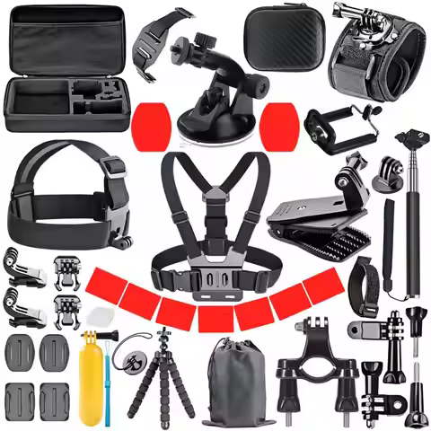 DU for GoPro Accessories Set for Go Pro Hero 13 12 11 10 9 8 7 6 5 4 3 Black Mount for Yi 4k Mijia C